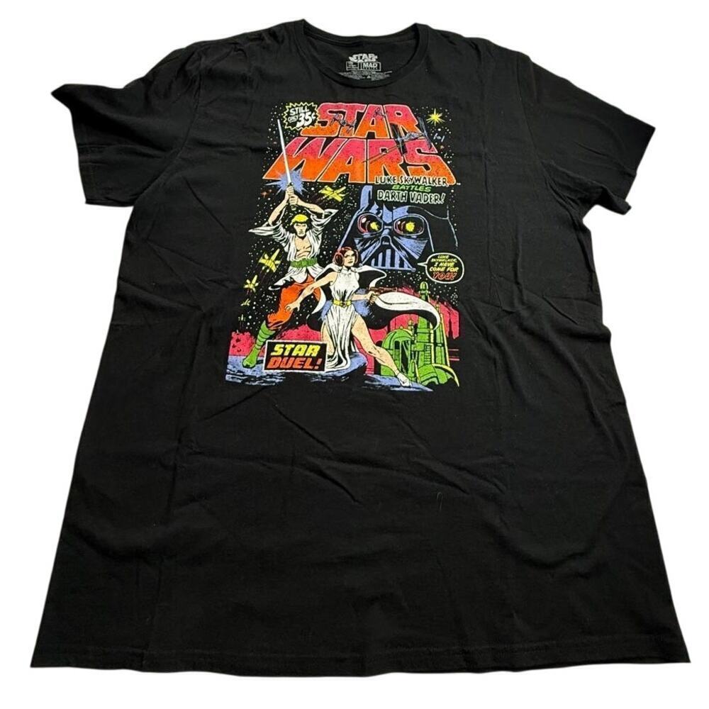 Star Wars Luke Skywalker Darth Vader Graphic T-Shirt 2XL